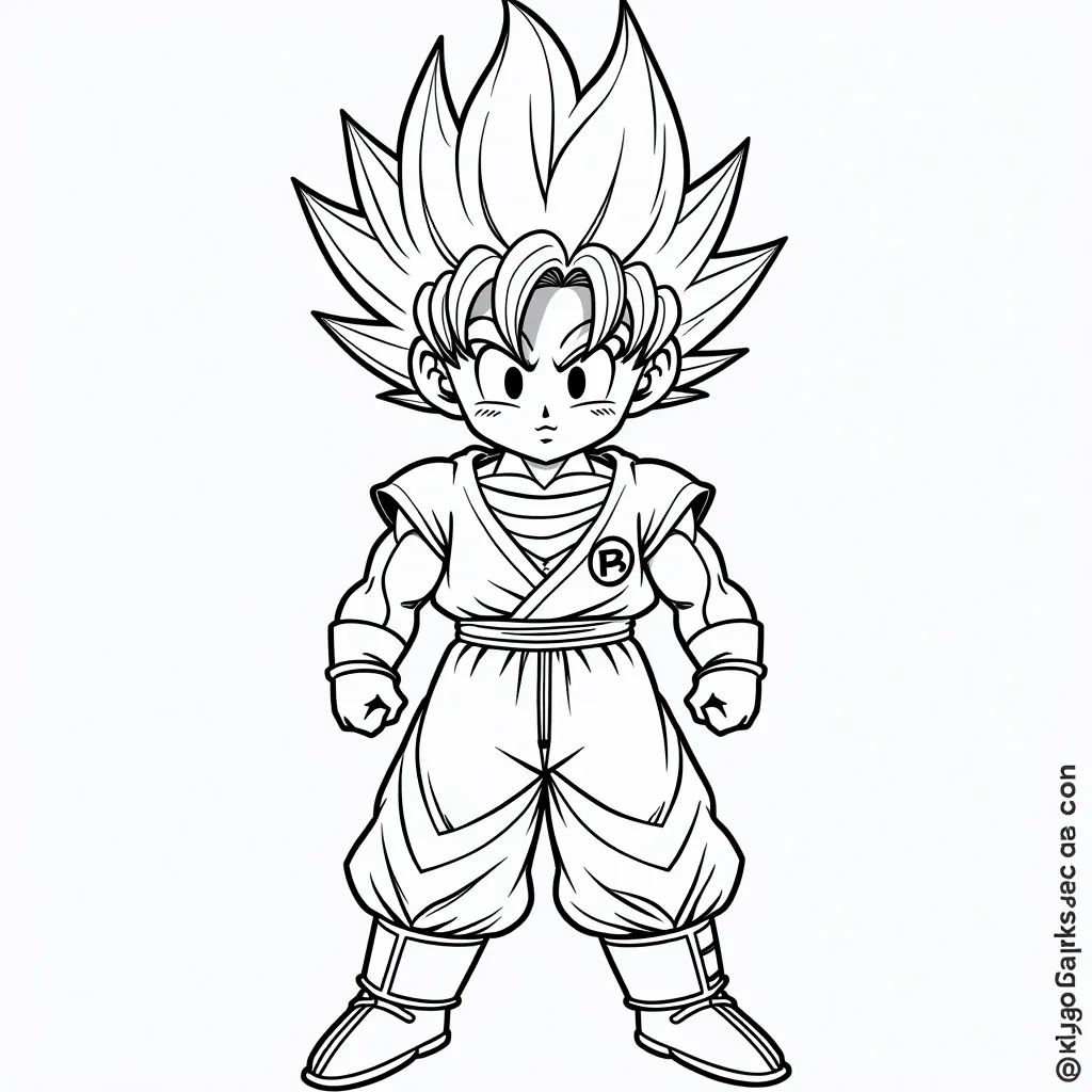 goku super sayan 2nd leve coloring pages