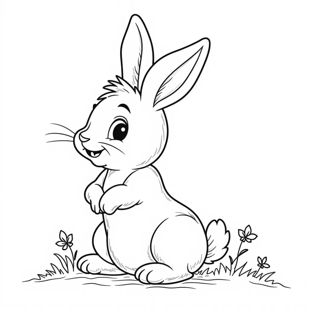 rabbit bing coloring pages