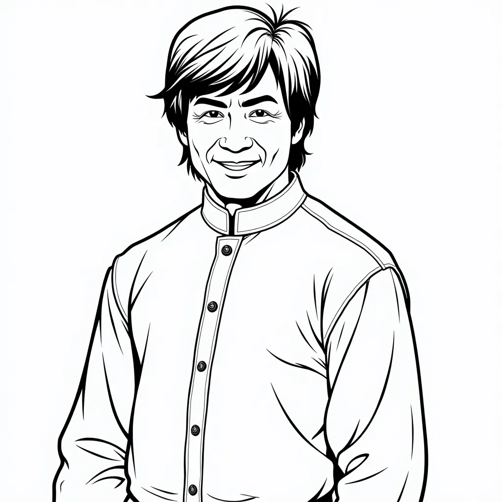 Jackie chan  صفحات التلوين