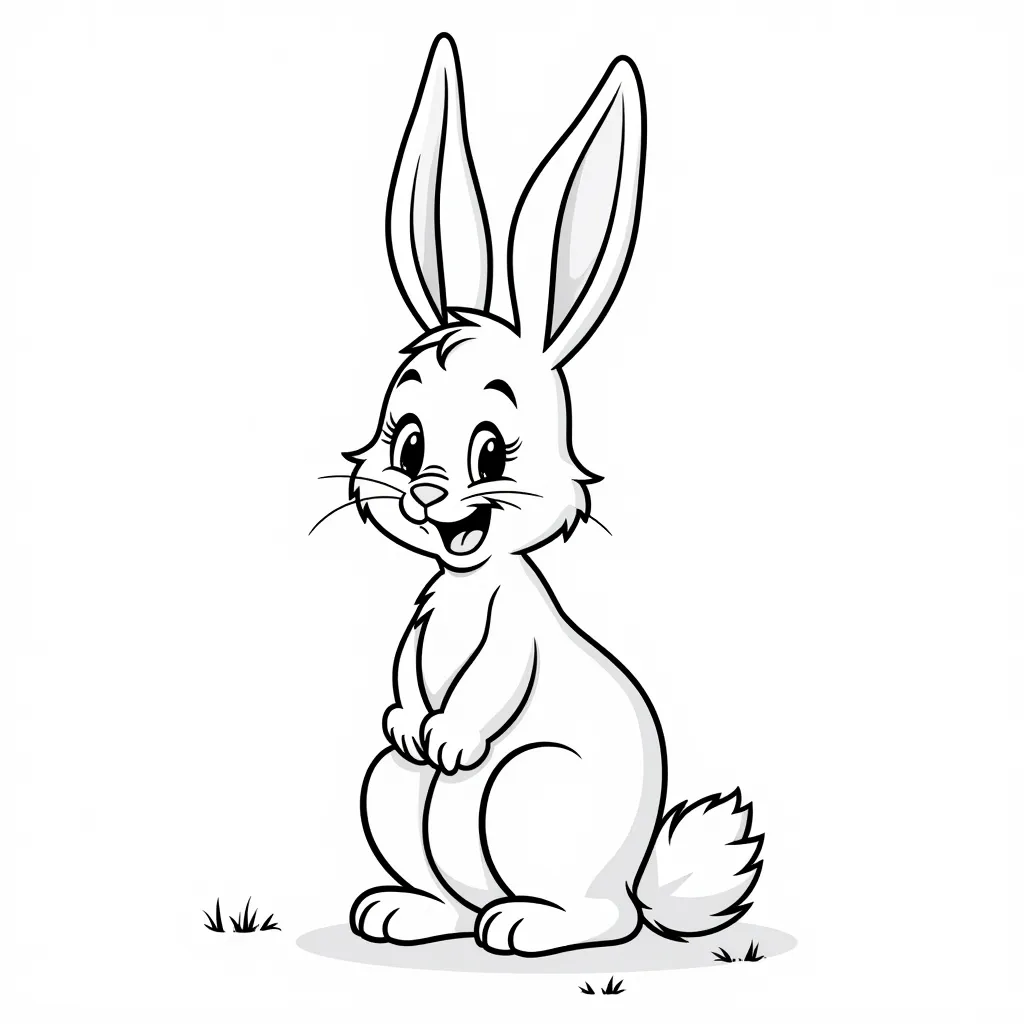 rabbit cartoon bing coloring pages