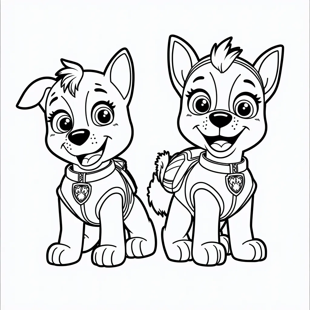 paw patrols complete coloring pages