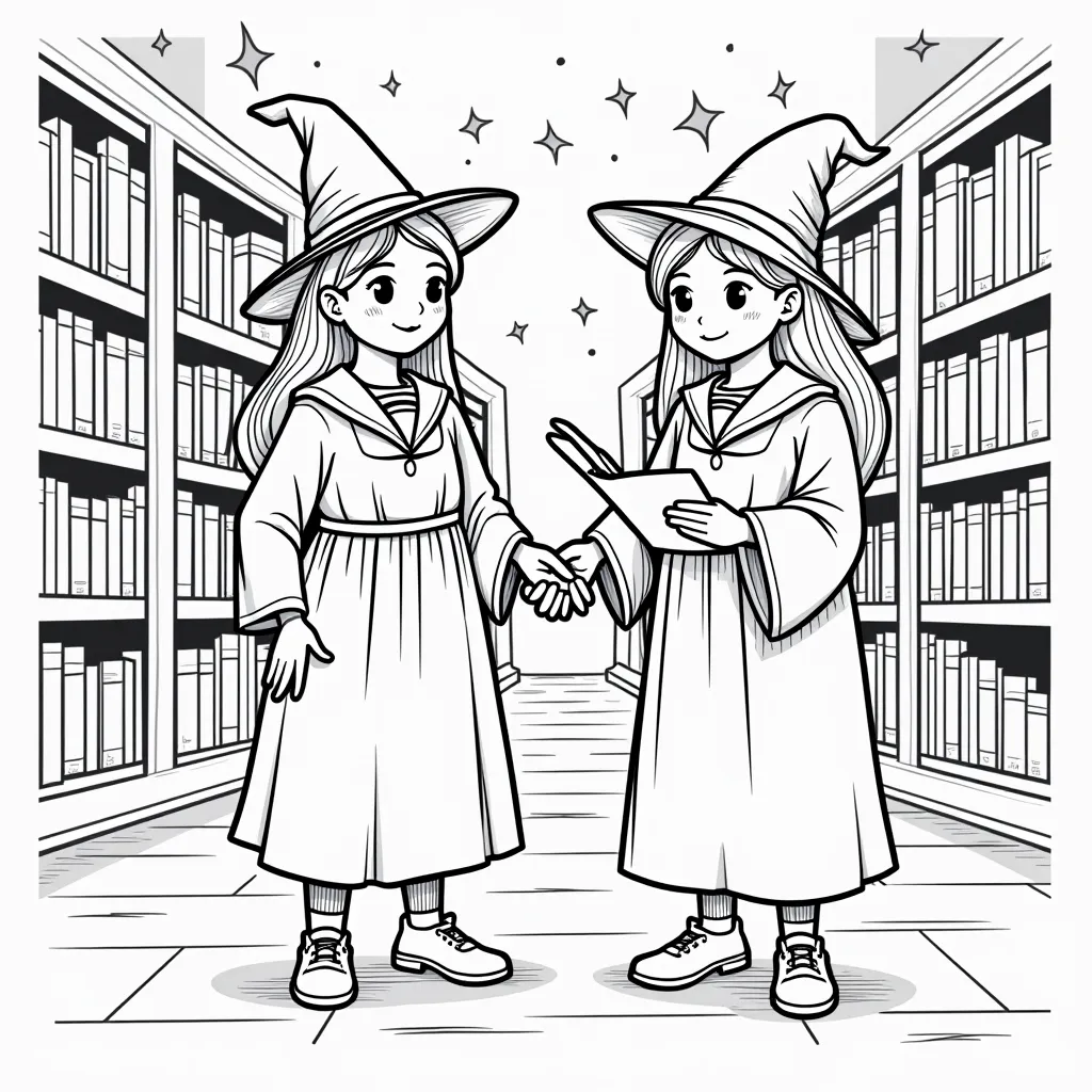 魔法学院的图书馆 صفحات التلوين