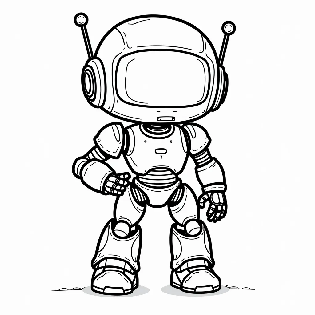 cyber robot coloring pages