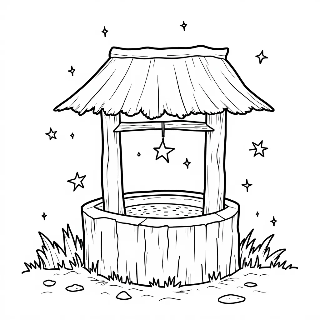 星星许愿池 صفحات التلوين