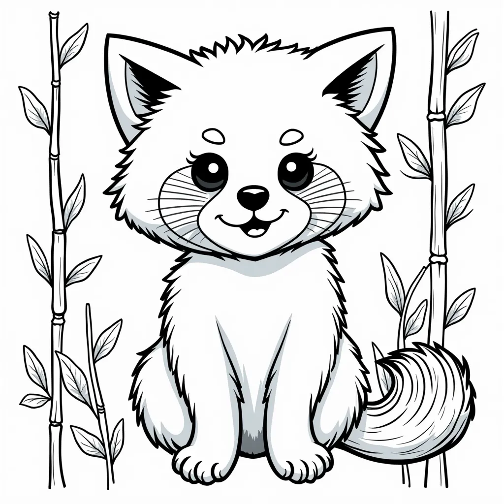 小熊猫竹笋餐厅 صفحات التلوين