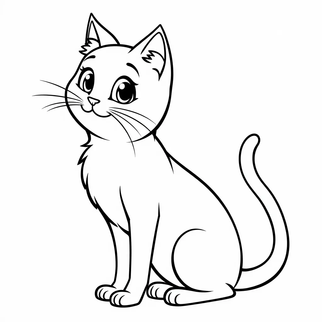 a red cat coloring pages