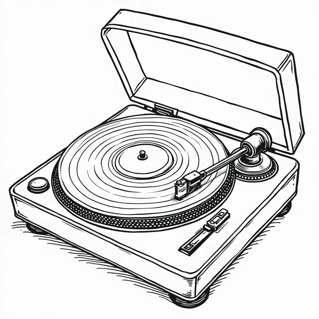 vinyl record turntable صفحات التلوين