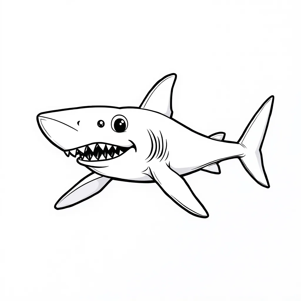 rockshark coloring pages