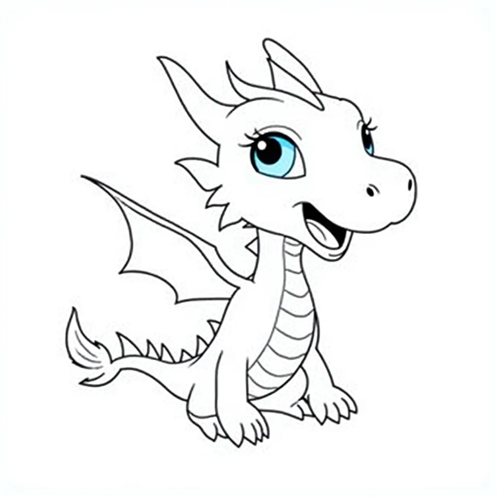 blue eyes white dragon coloring pages