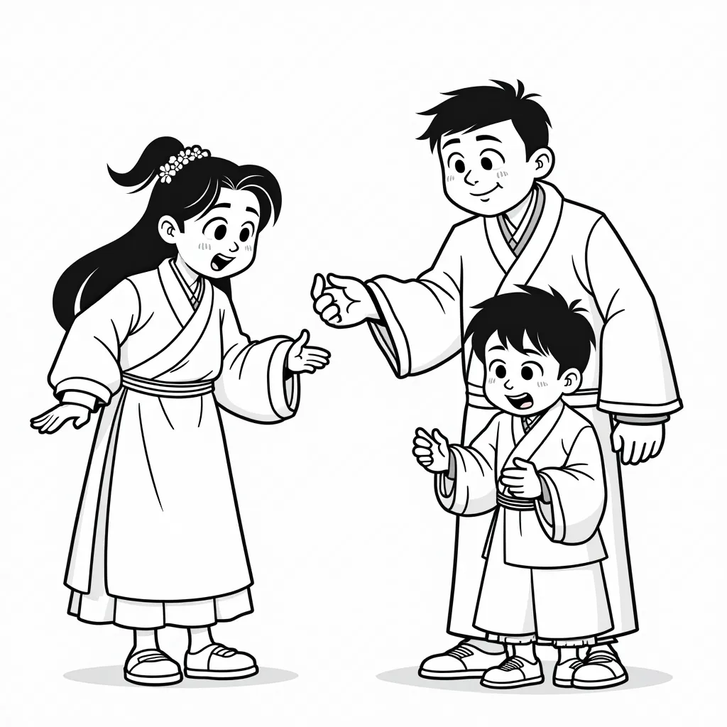 画面尧的儿子丹朱与人争吵怒火中烧有人推荐共工共工面带微笑眼神却闪烁不定 旁白儿子丹朱品行不端共工表面恭谨却内心阴险尧明白权力不是儿戏选错一人可能祸及天下 صفحات التلوين