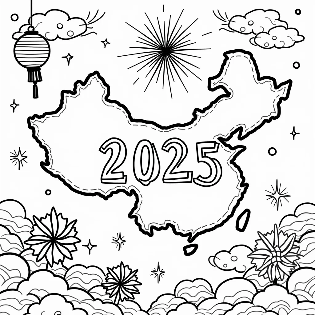 中国 coloring pages