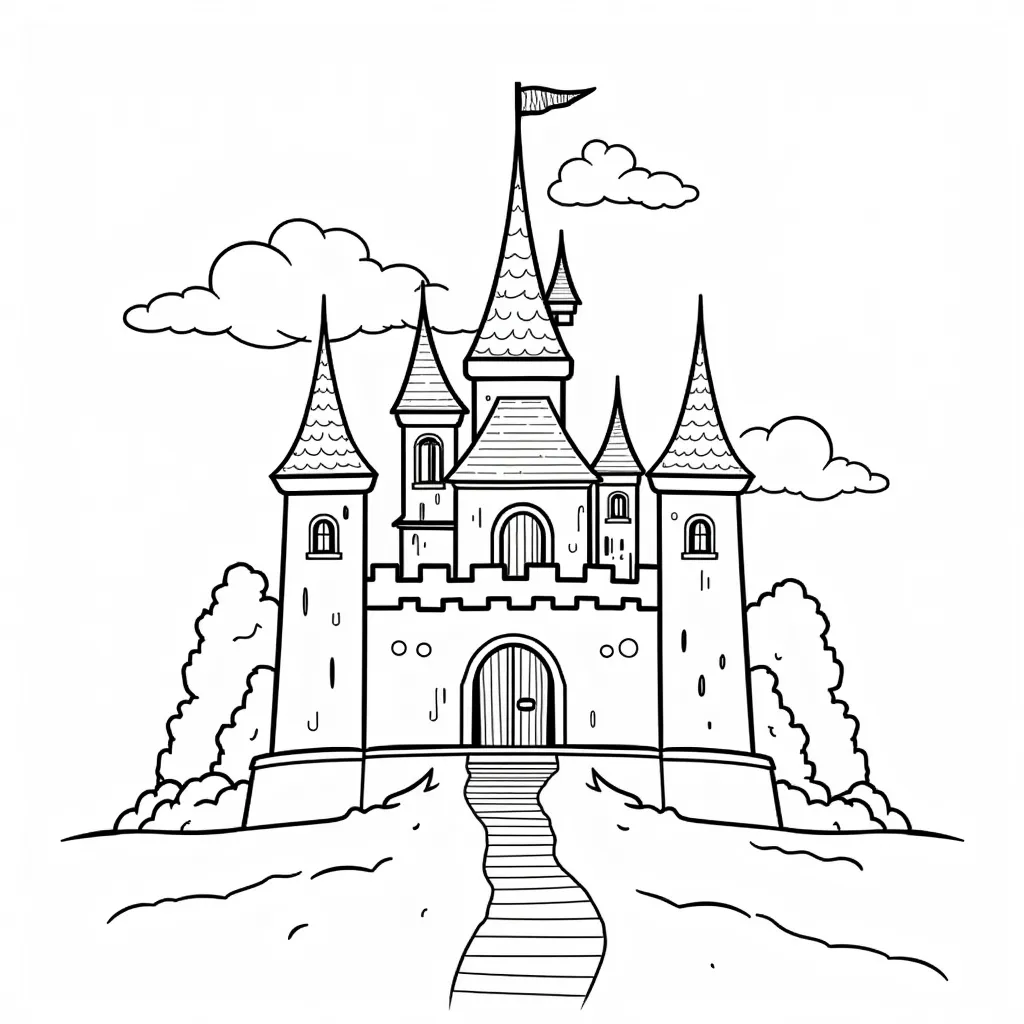 城堡 coloring pages