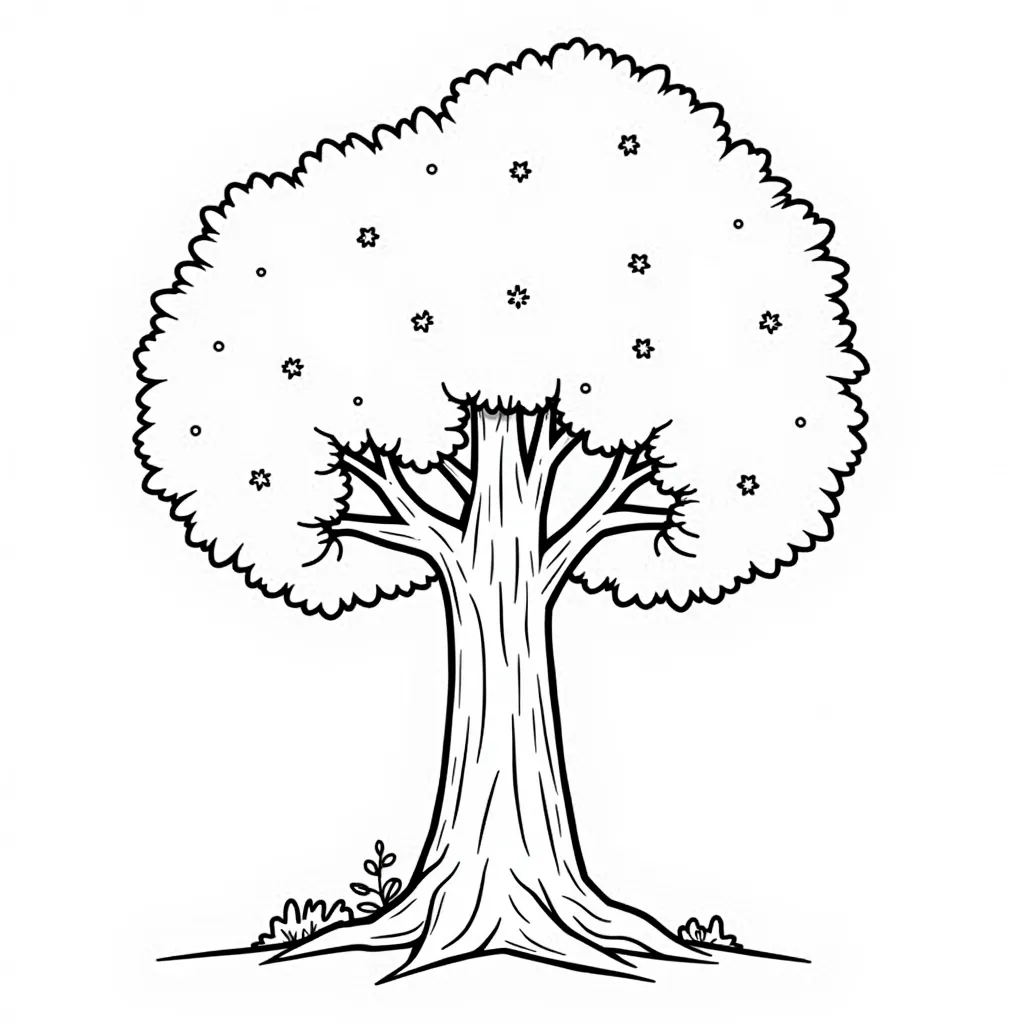 tree coloring pages