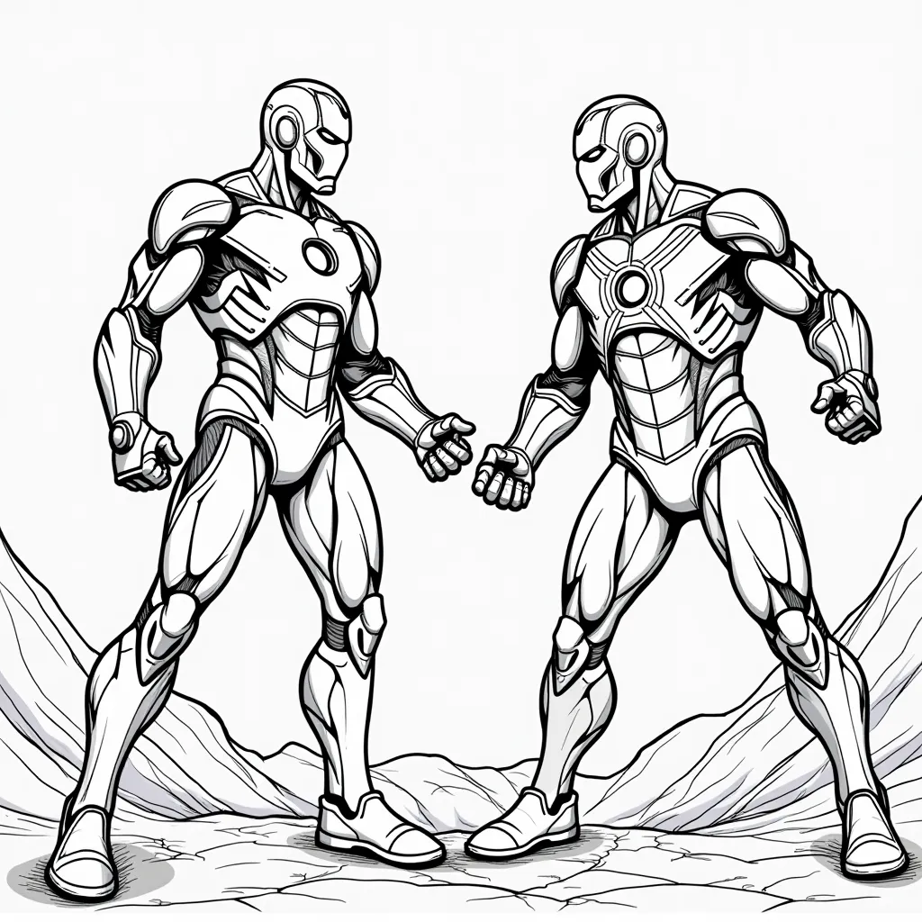 iron man vs spilder man coloring pages