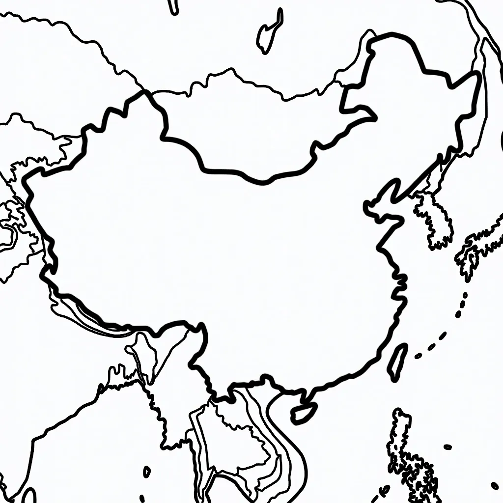 satellite picture of china coloring pages