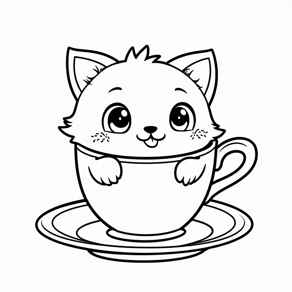茶杯风波 Páginas para Colorear