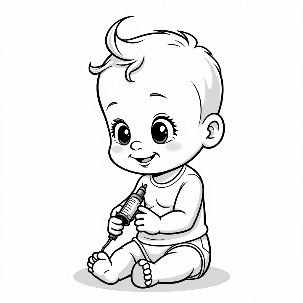 baby injecting heroin coloring pages