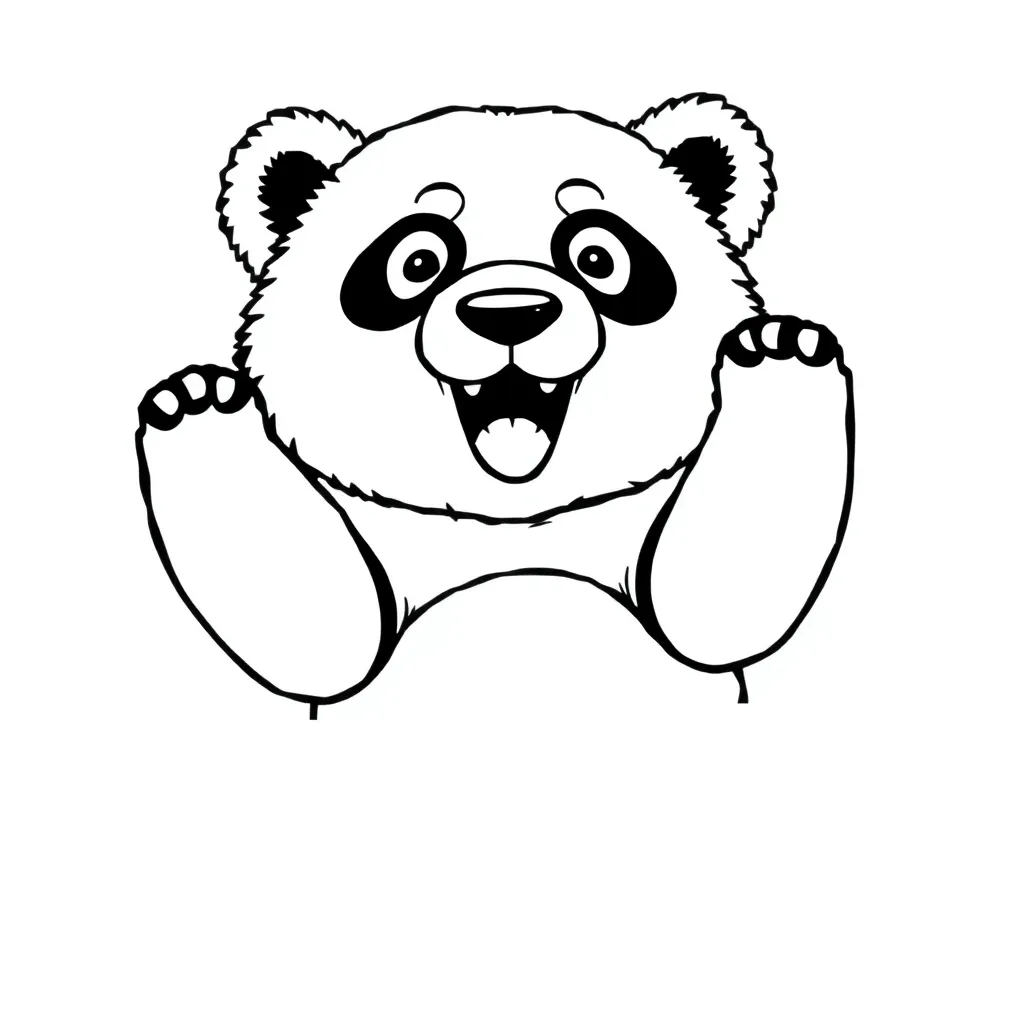 help me draw a picture about a panda