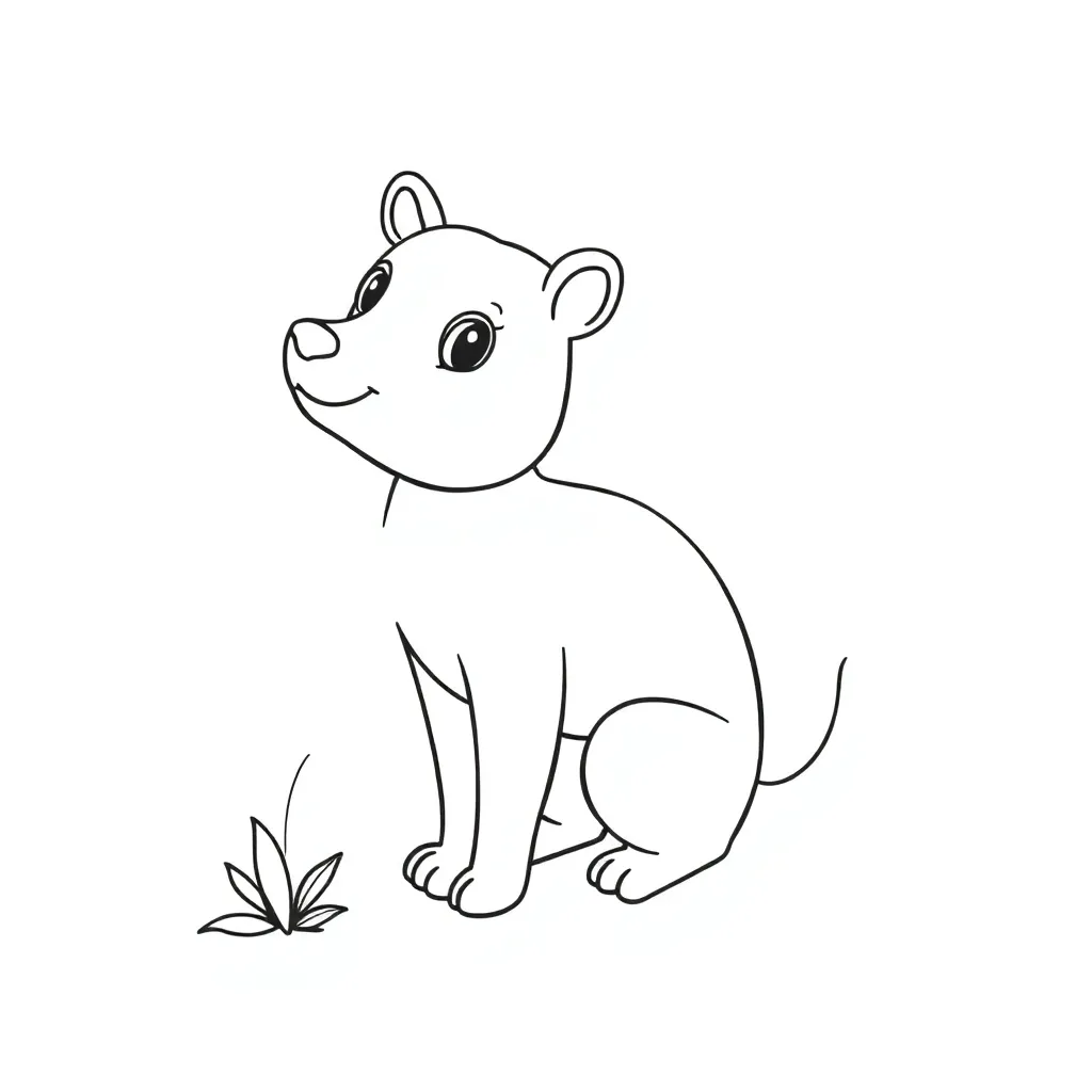 animal coloring suitable to 1.5 year old kid