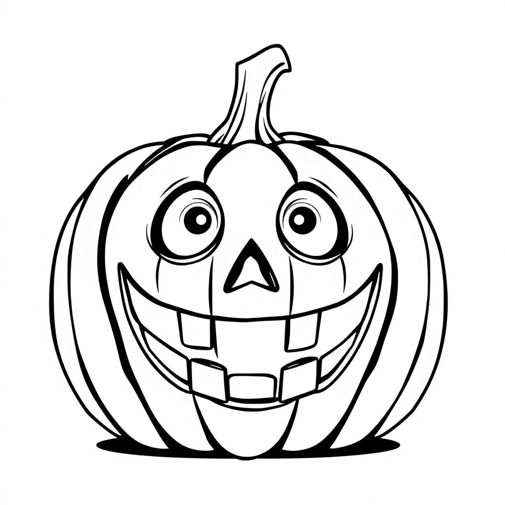 Halloween pumpkin expression big eyes sickle mouth mouth eyes can have coloring places