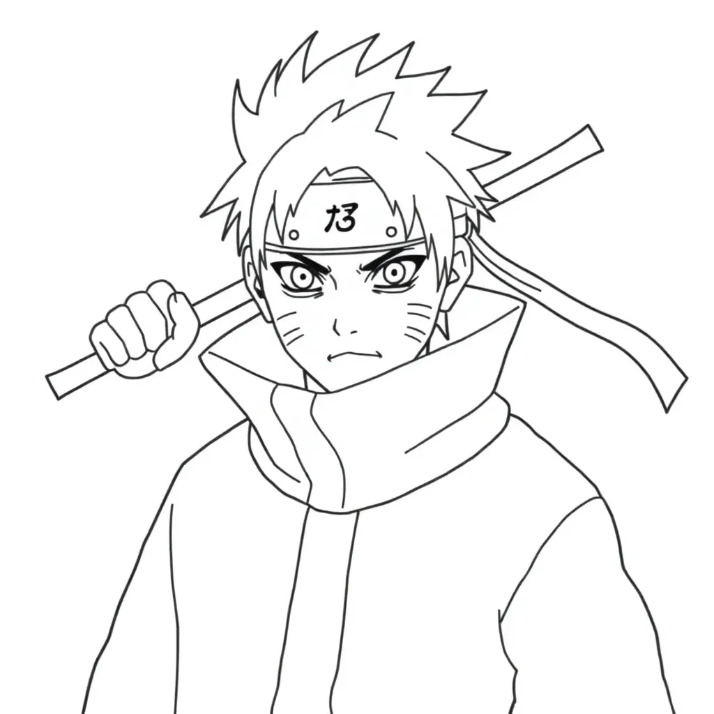 draw naruto with rasengnan