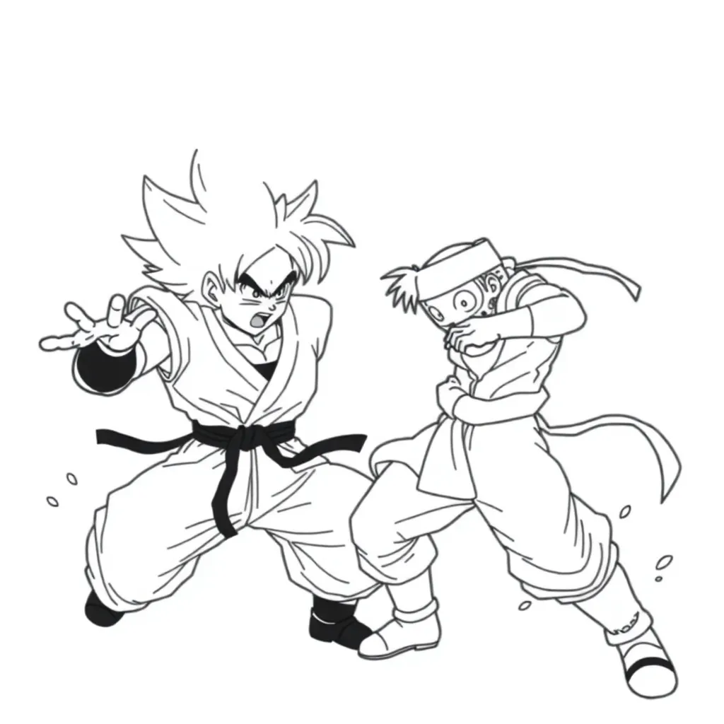 Son Goku, fight with Naruto