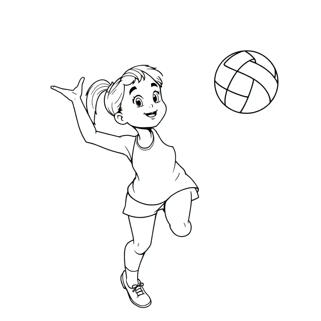girl hitting volleyball