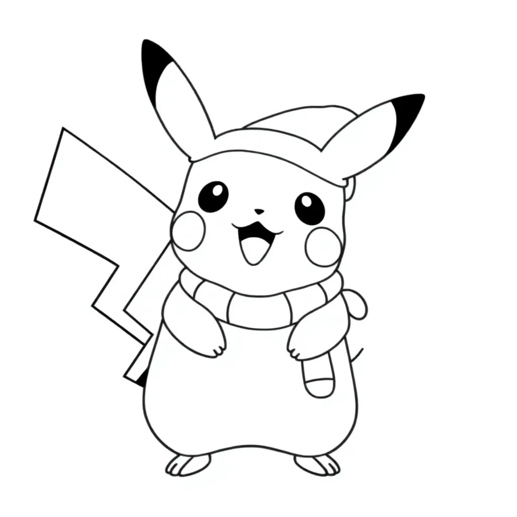Pikachu, is welcoming the arrival of Christmas