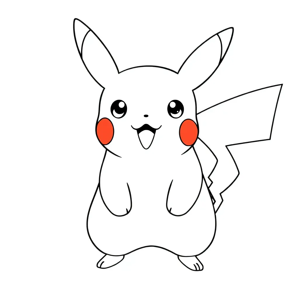 Pikachu, red, eyes, green face