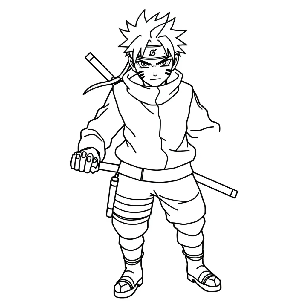 draw naruto with rasengnan