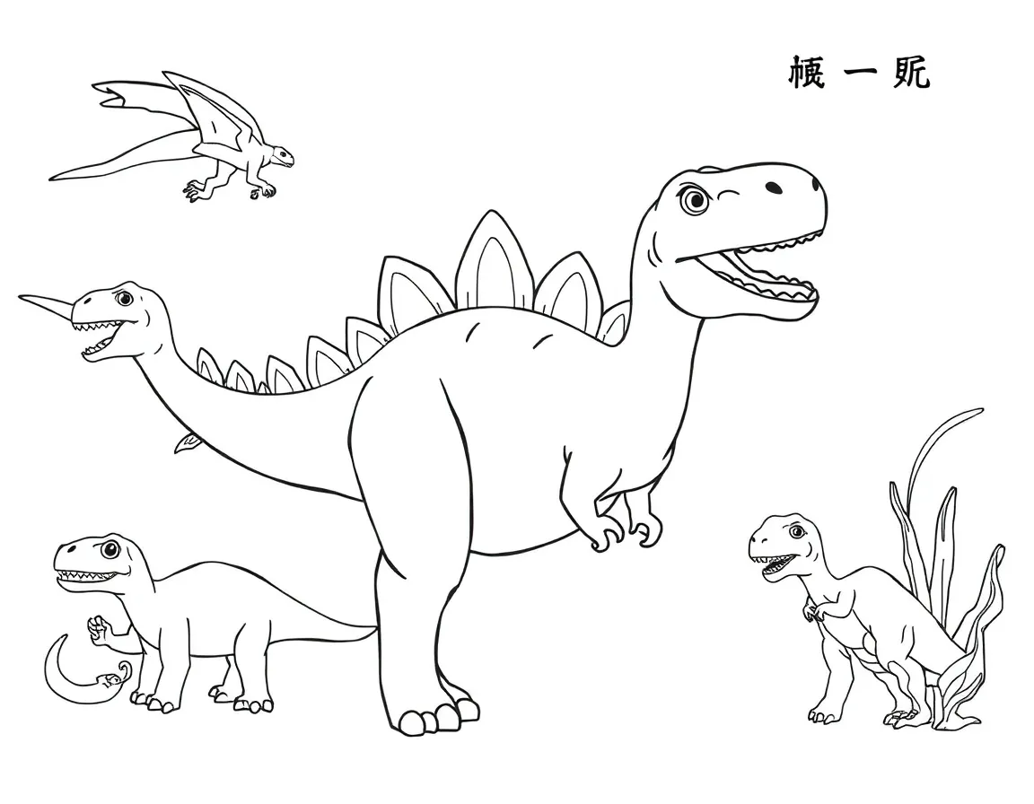 some kinds of dinosaur with its name in english and chinese