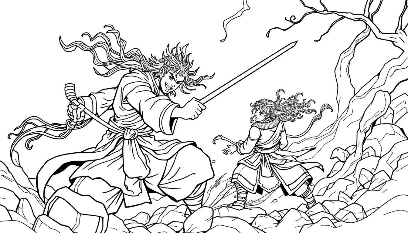 Nezha battles Sun Wukong