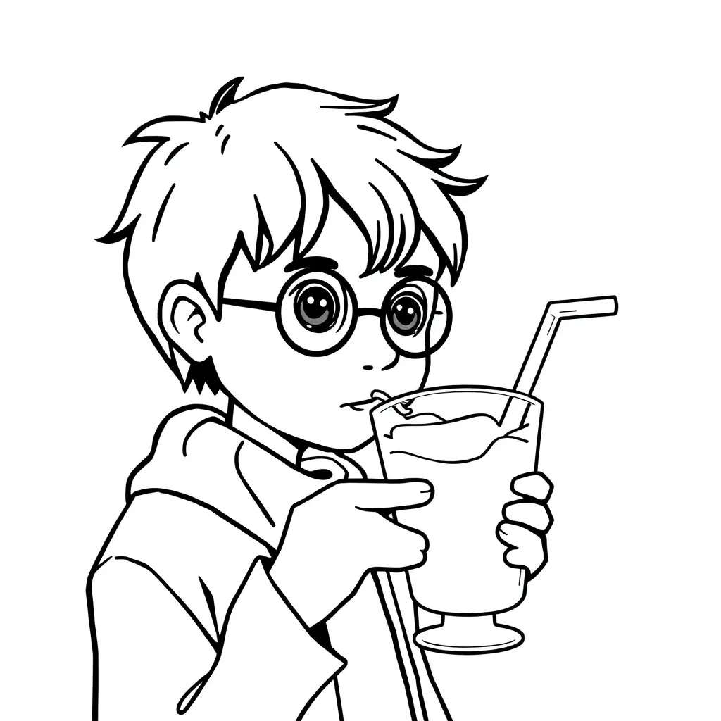 harry potter is drinking bubble tea
