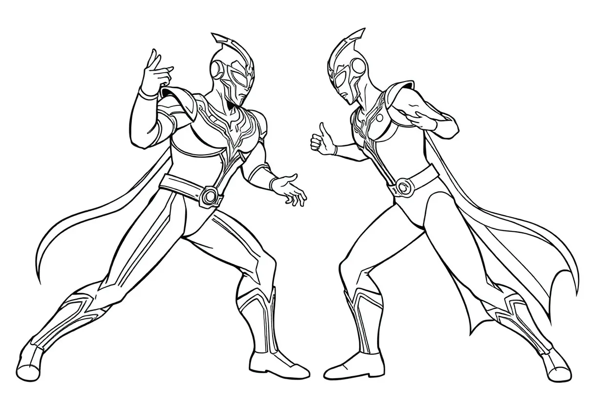Ultraman versus 2 characters