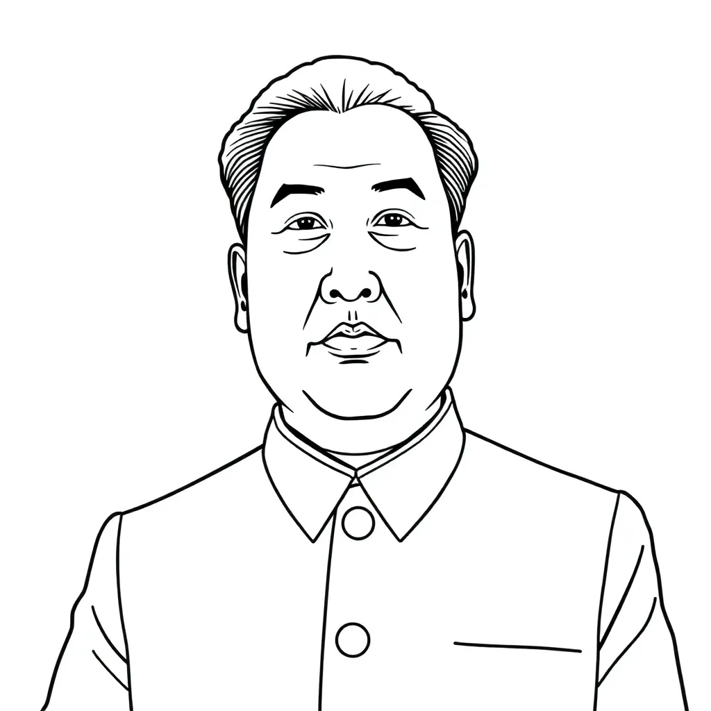 Animated image of Mao Zedong in full suit