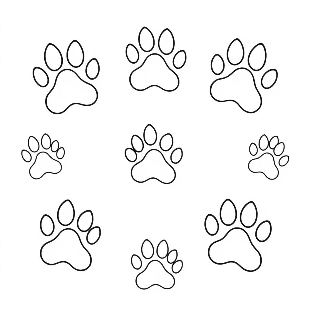 cat paw prints