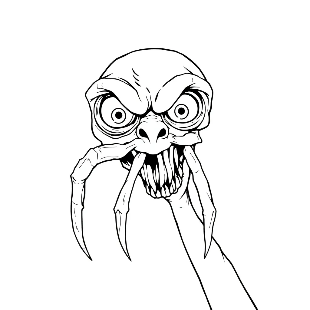 long nail favous long leg strang hand strangeness eyes