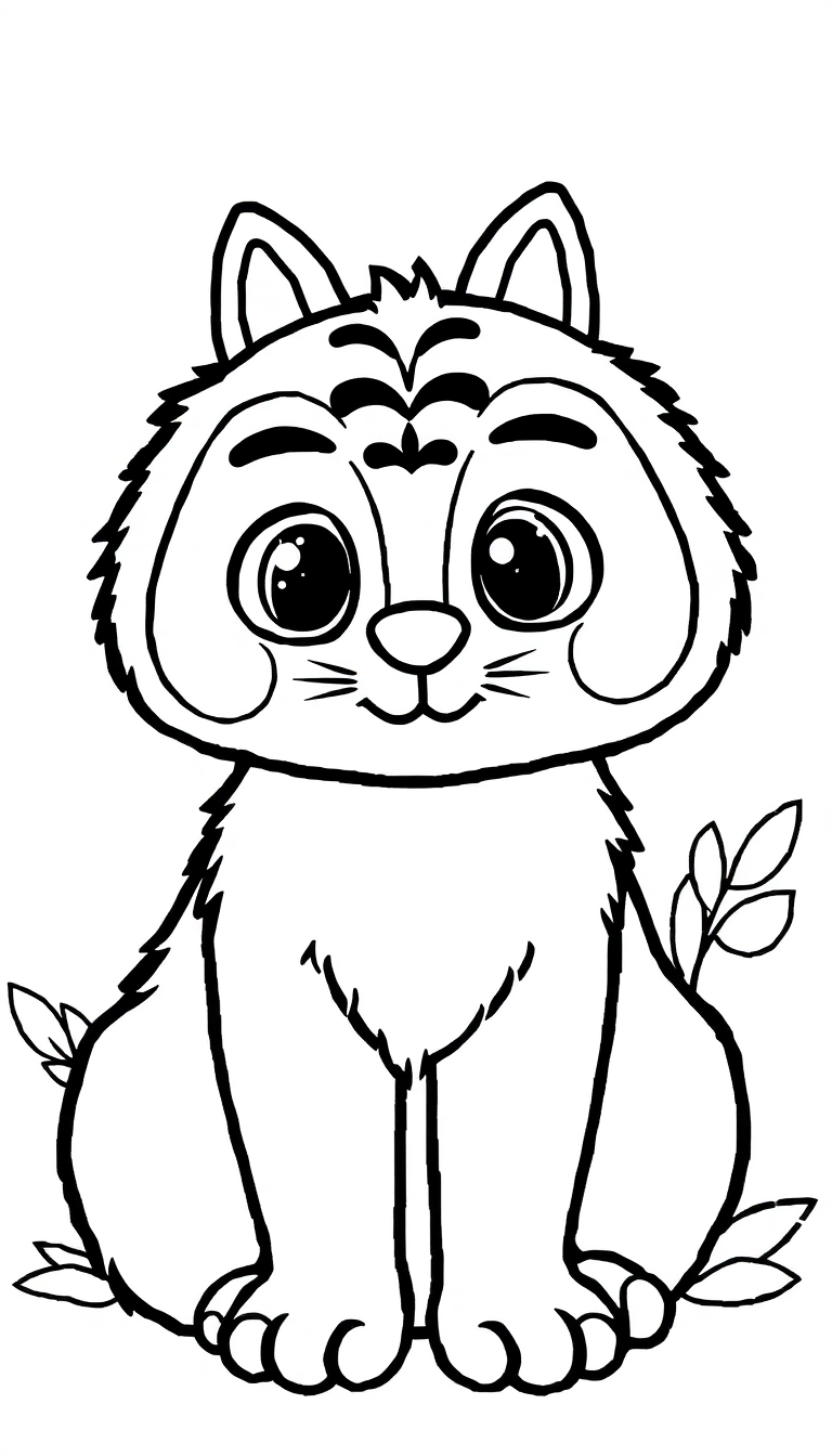 cute animals coloring page