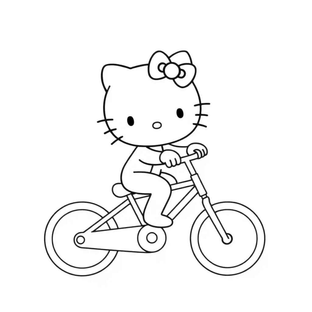 HelloKitty ride a bike