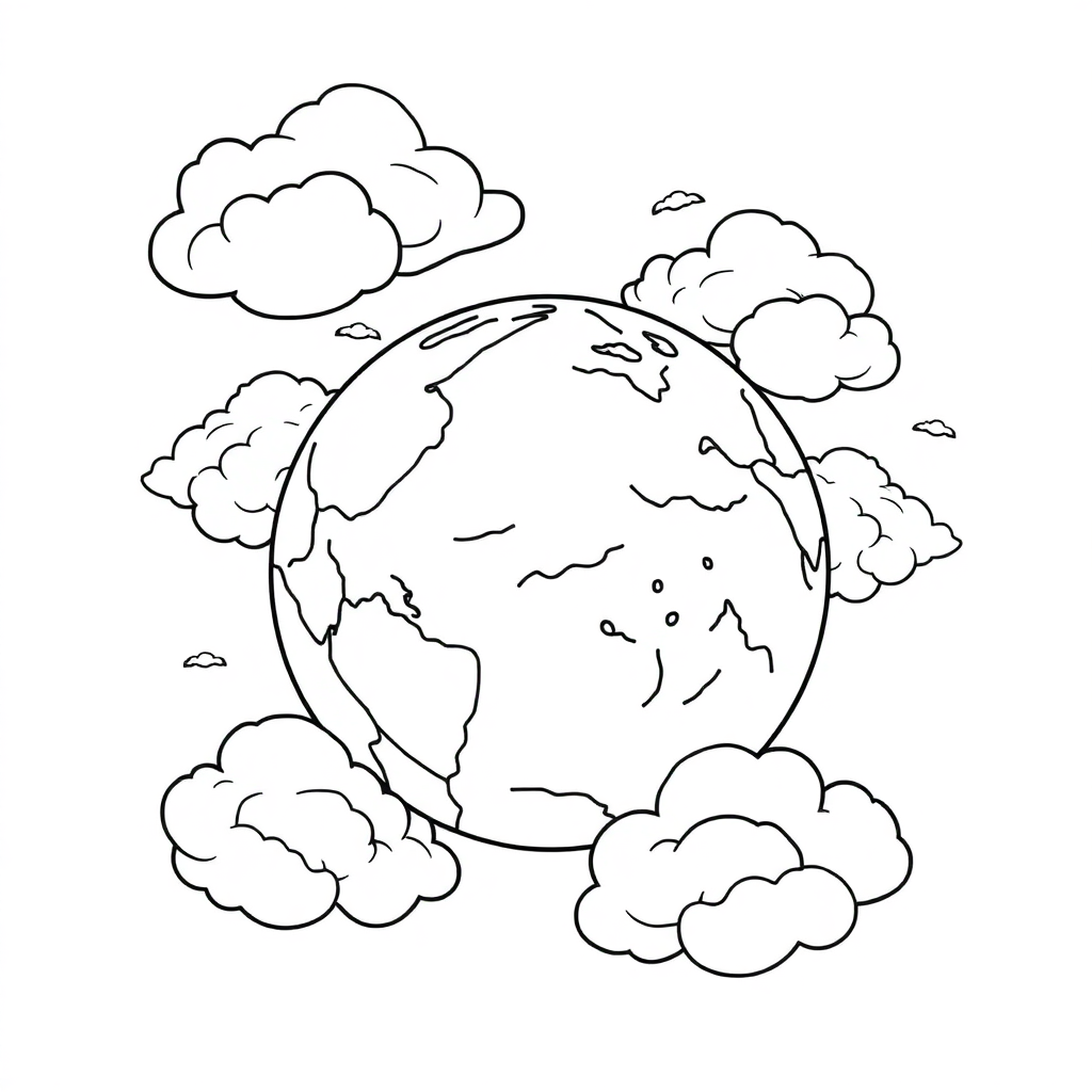 Clouds surround the earth
