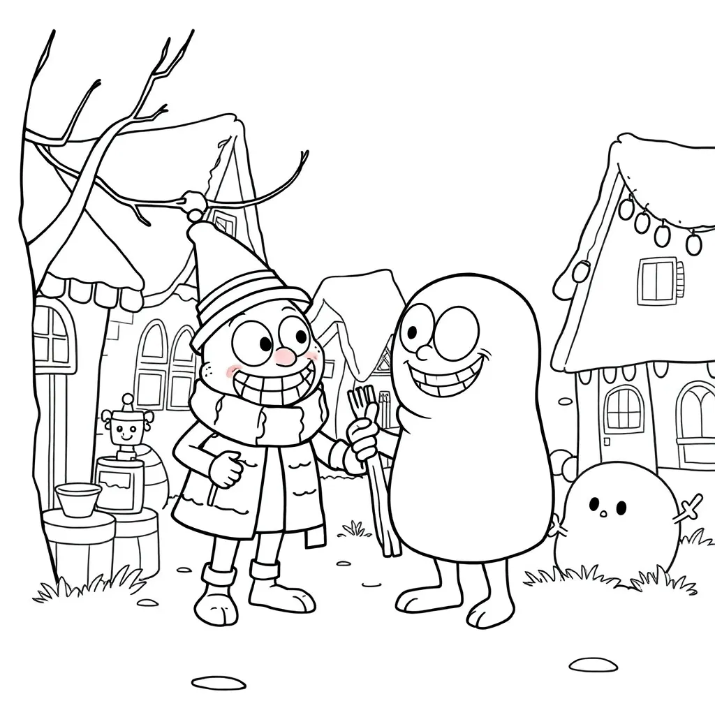Sans and papyrus in Snowdin Town