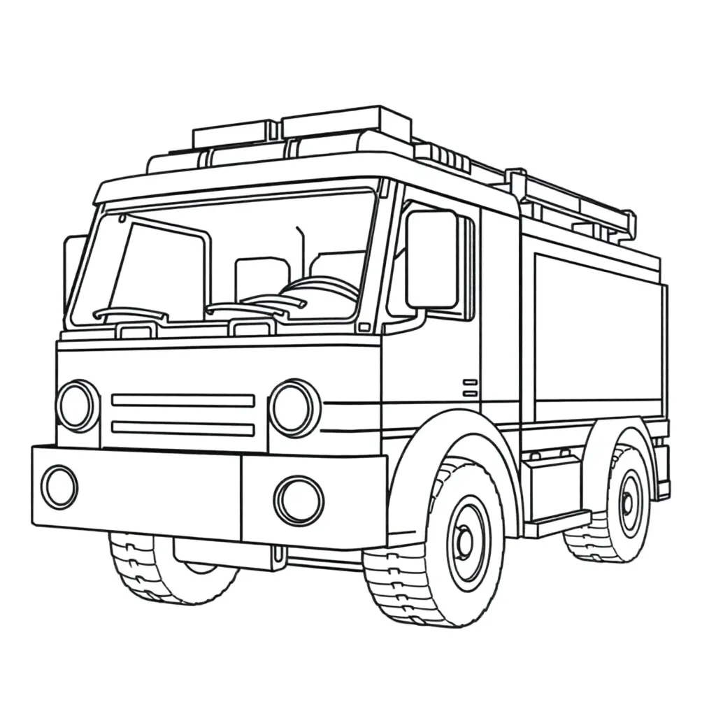 Lego, oshcosh fire truck