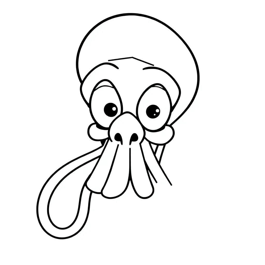 Squidward Quincy Tentacles head portrait