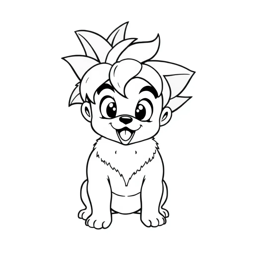 Son Goku, super cute dog with hair