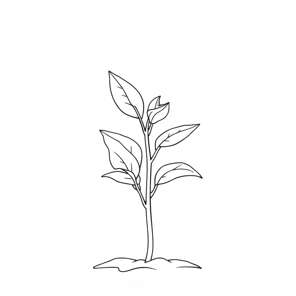 A plant that is photosynthesizing