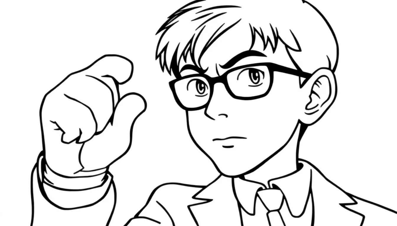 Detective Conan simple drawing.