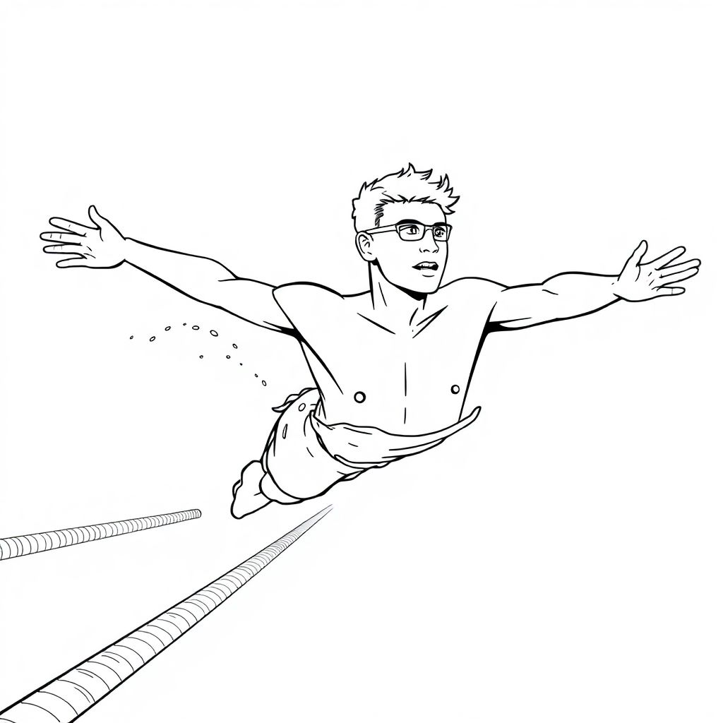 a young man is freestyle swimming in the gym