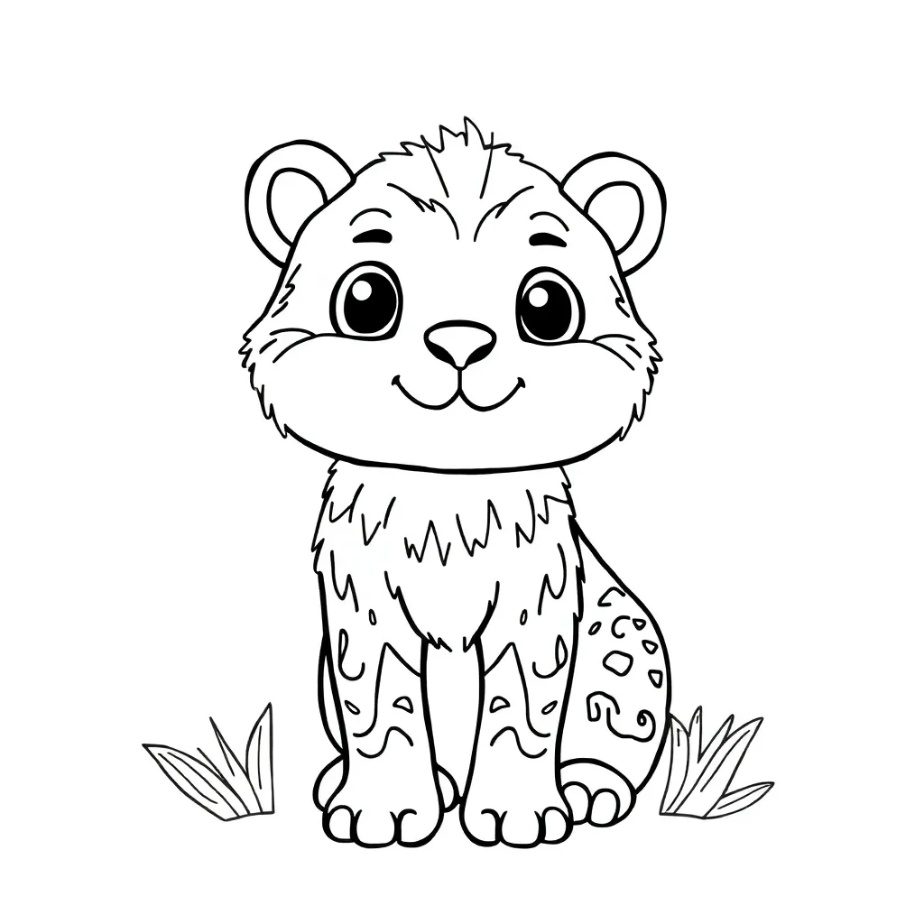 animal coloring suitable to 1.5 year old kid