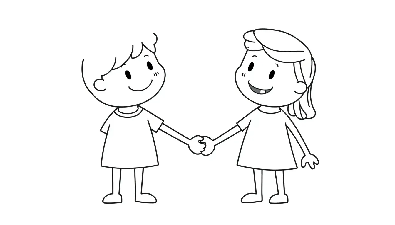 Good friend hand in hand