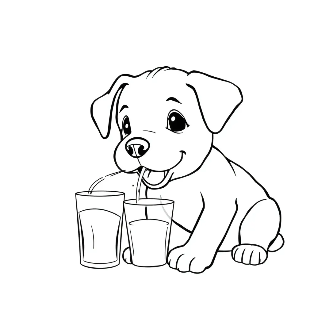 Drinking puppy